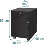 Desk Trolley with Drawer Door Filing Cabinet on