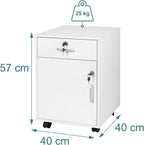 Desk Trolley with Drawer Door Filing Cabinet on