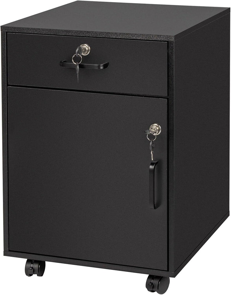 Desk Trolley with Drawer Door Filing Cabinet on