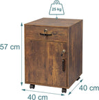Desk Trolley with Drawer Door Filing Cabinet on