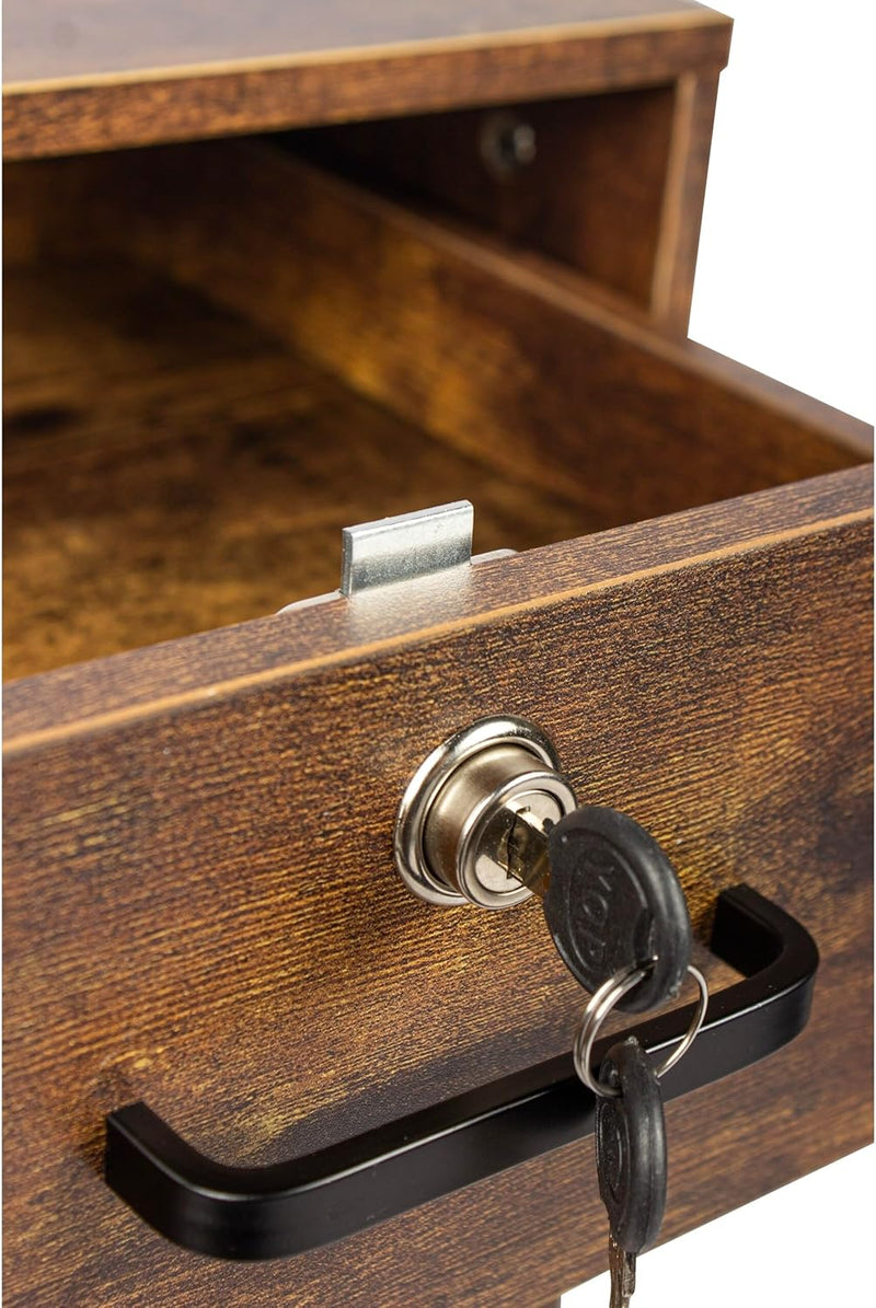 Desk Trolley with Drawer Door Filing Cabinet on