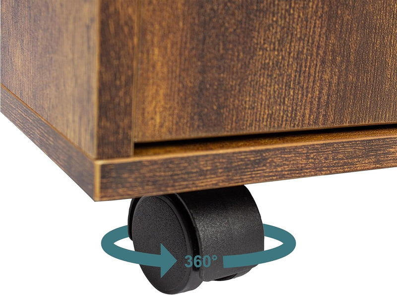 Desk Trolley with Drawer Door Filing Cabinet on
