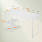 Desk with Reversible Storage Shelves