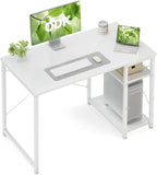 Desk with Reversible Storage Shelves