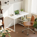 Desk with Reversible Storage Shelves