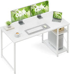 Desk with Reversible Storage Shelves