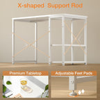 Desk with Reversible Storage Shelves