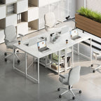 Desk with Reversible Storage Shelves