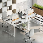 Desk with Reversible Storage Shelves