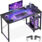 Desk with Reversible Storage Shelves