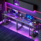 Desk with Reversible Storage Shelves