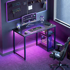 Desk with Reversible Storage Shelves