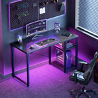 Desk with Reversible Storage Shelves