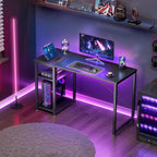 Desk with Reversible Storage Shelves