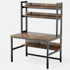 Desk with Shelves Computer 3-Tier Storage
