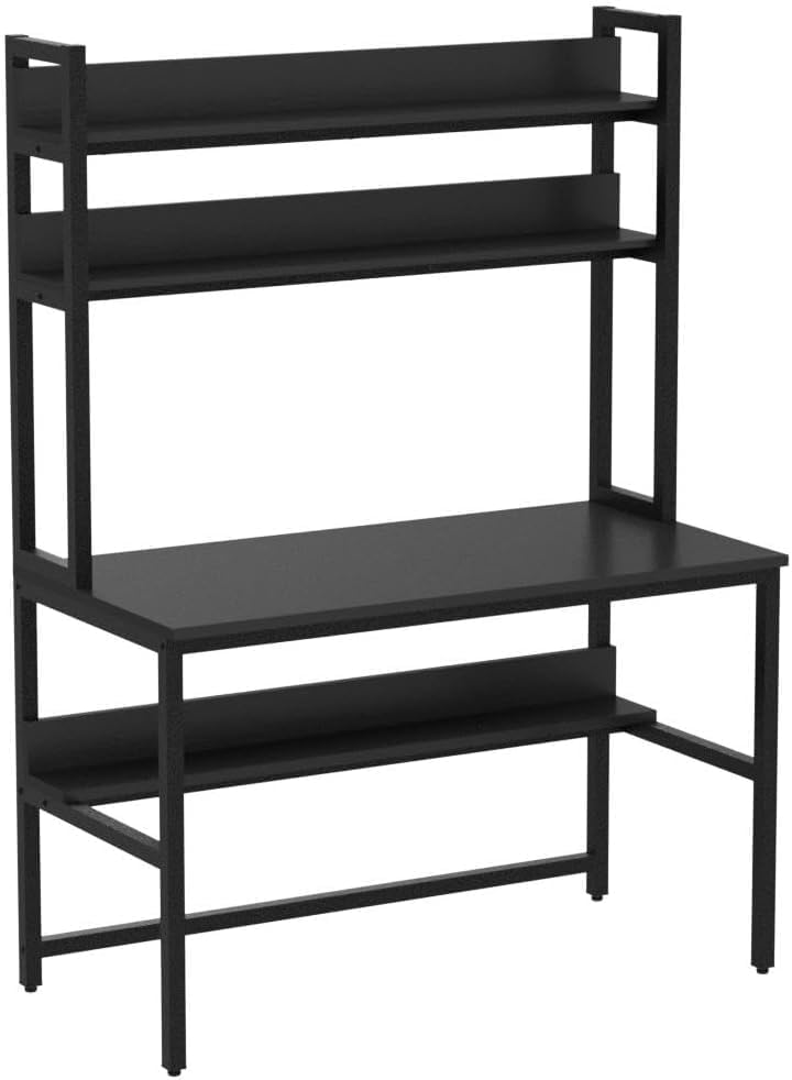 Desk with Shelves Computer 3-Tier Storage