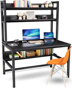Desk with Shelves Computer 3-Tier Storage
