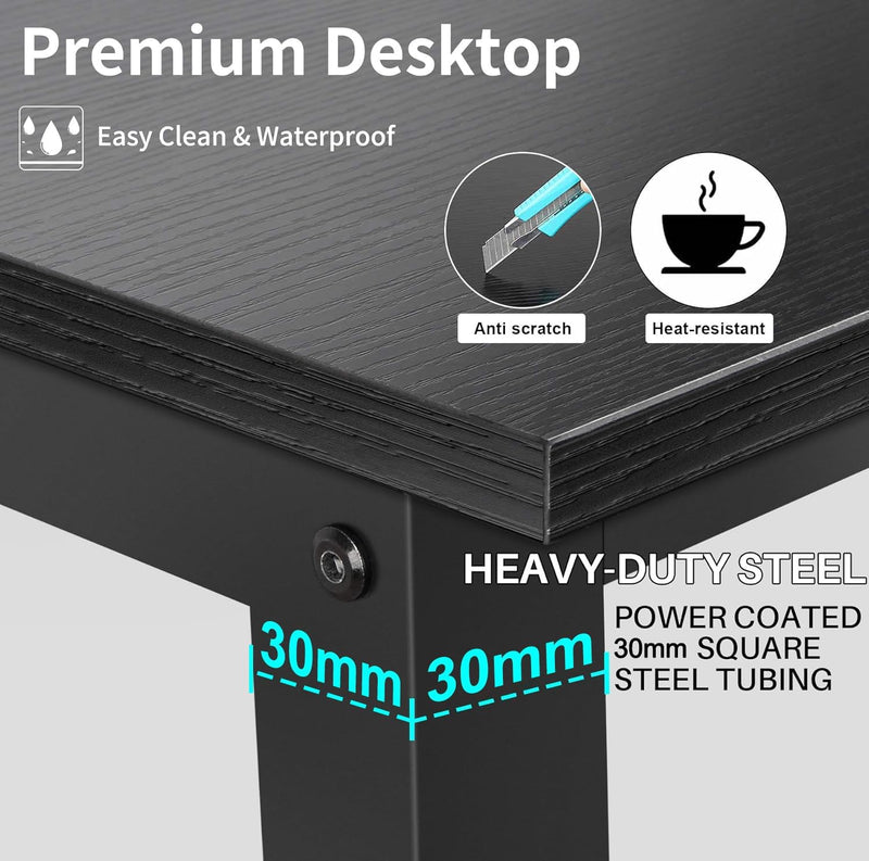 Desk with Shelves Computer 3-Tier Storage