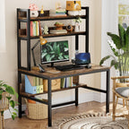Desk with Shelves Computer 3-Tier Storage
