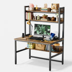 Desk with Shelves Computer 3-Tier Storage