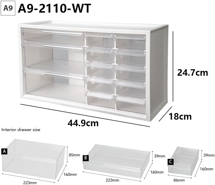 Desktop Small Parts Cabinet W 13 Clear Drawers