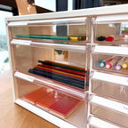 Desktop Small Parts Cabinet W 13 Clear Drawers
