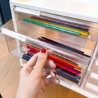 Desktop Small Parts Cabinet W 13 Clear Drawers