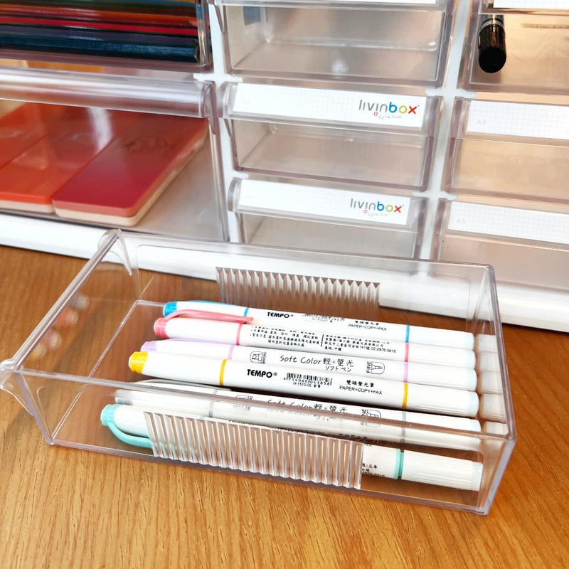 Desktop Small Parts Cabinet W 13 Clear Drawers