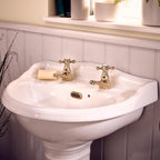 Deva Tudor Basin Taps Traditional Brass Victorian Style