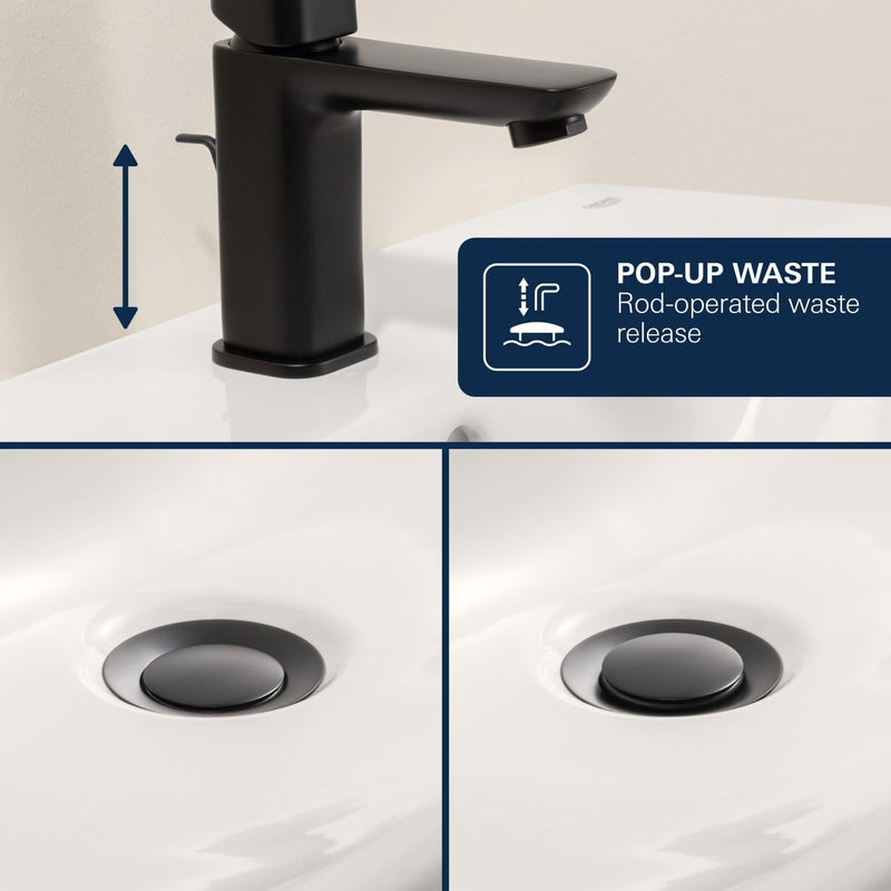 Dice Single Lever Basin Mixer Tap with Pop-Up