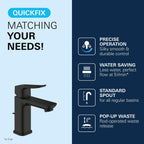 Dice Single Lever Basin Mixer Tap with Pop-Up