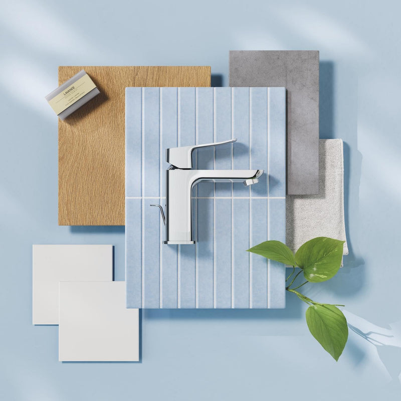 Dice Single Lever Basin Mixer Tap with Pop-Up
