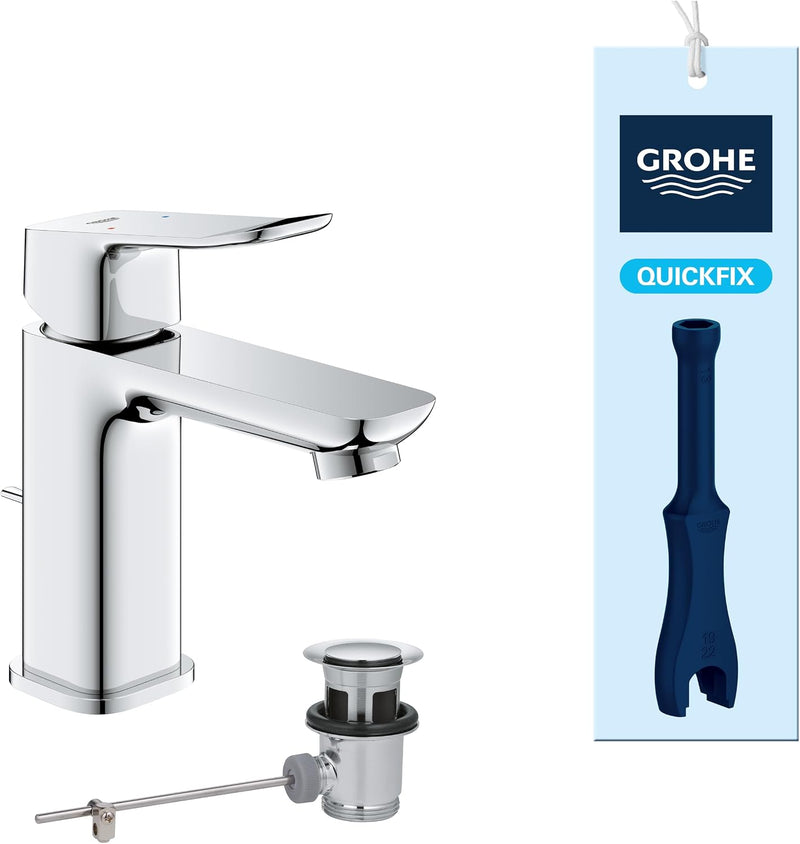 Dice Single Lever Basin Mixer Tap with Pop-Up