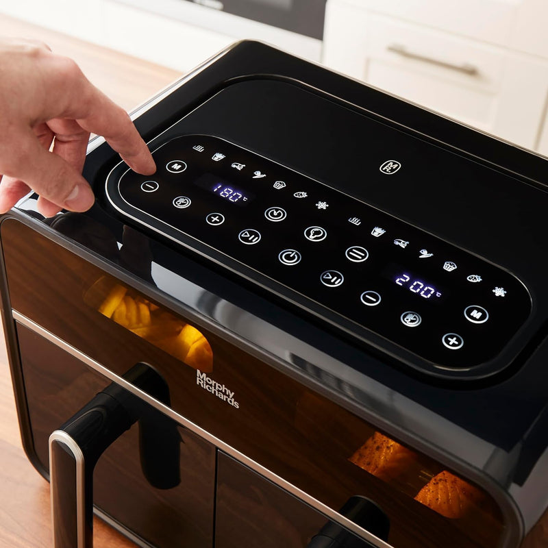 Digital Dual Zone Airfryer Compact Space Saving 7.2L