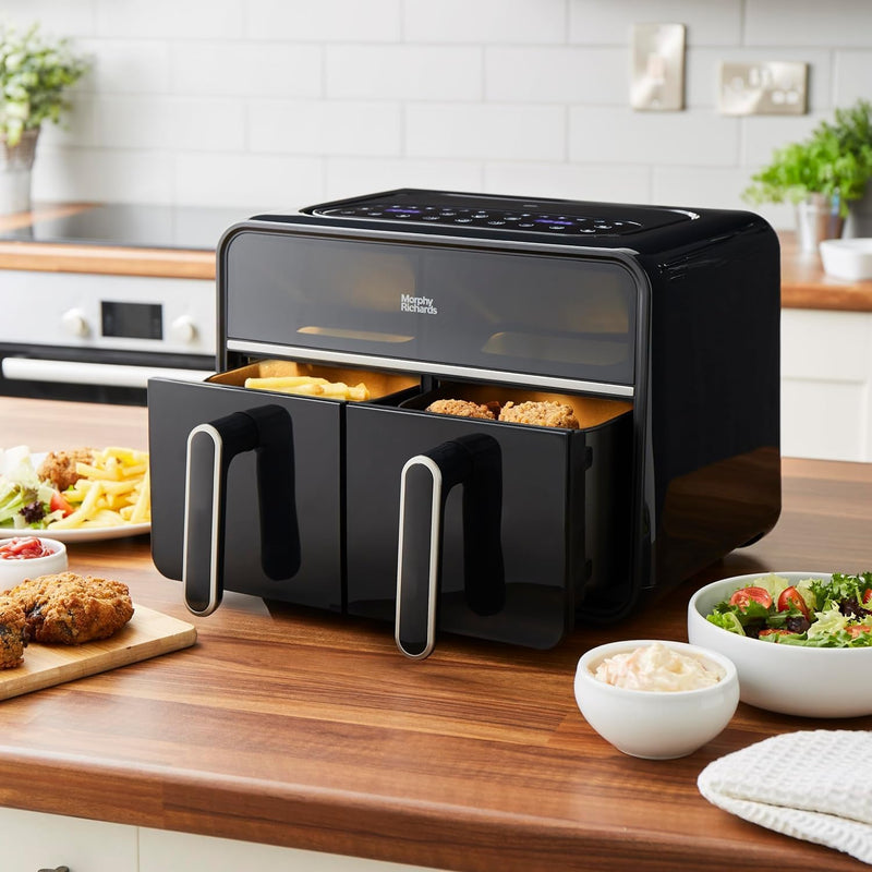 Digital Dual Zone Airfryer Compact Space Saving 7.2L