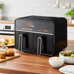Digital Dual Zone Airfryer Compact Space Saving 7.2L