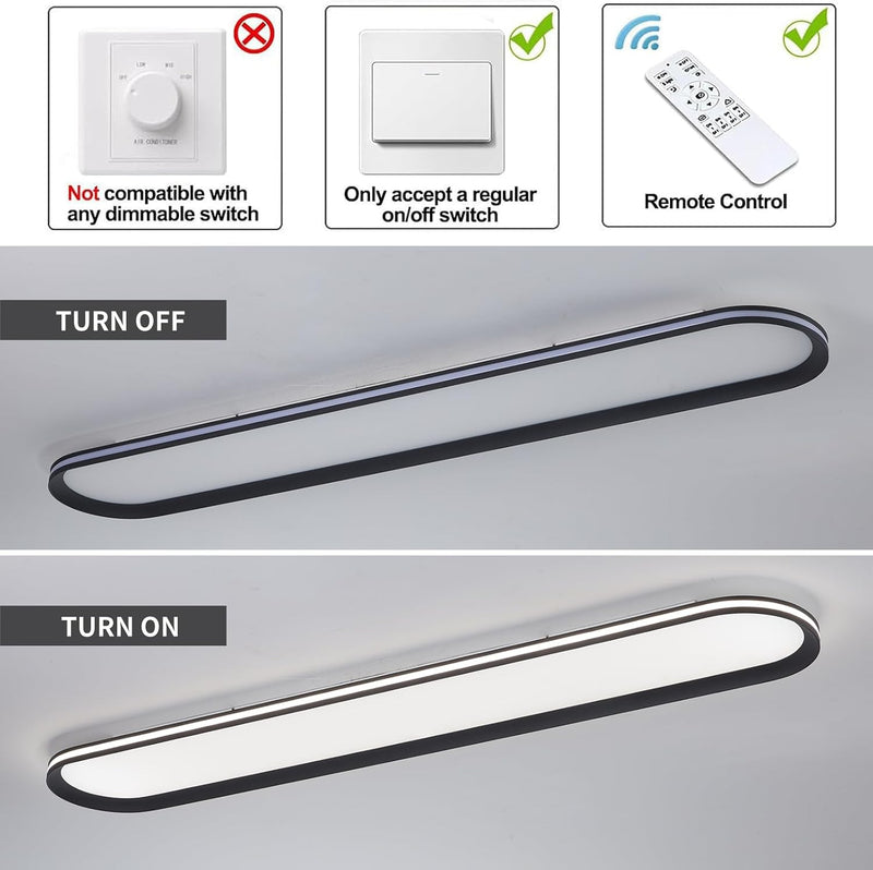Dimmable Metal LED Ceiling Light Slim Edge