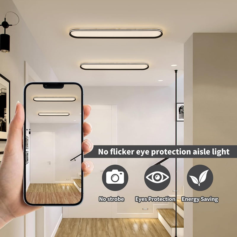 Dimmable Metal LED Ceiling Light Slim Edge