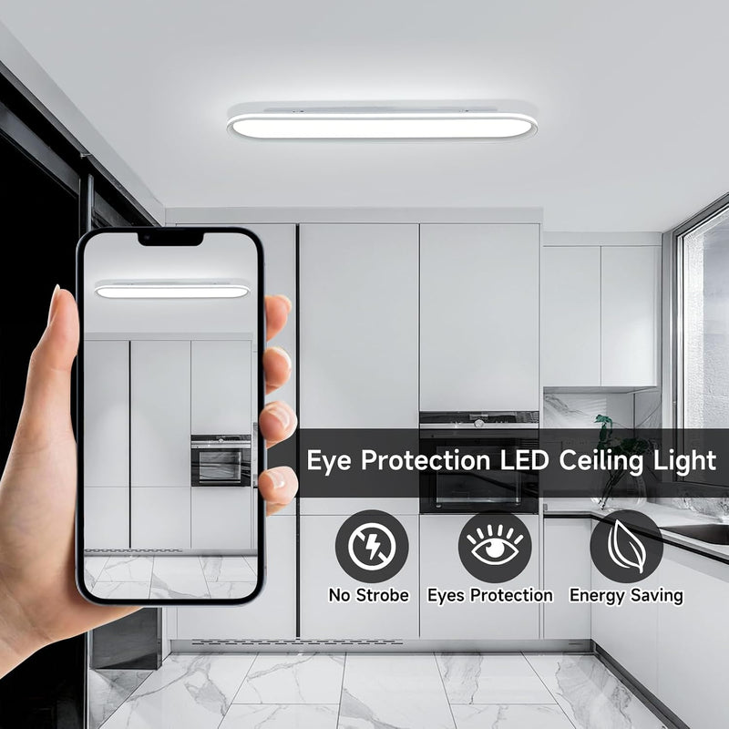 Dimmable Metal LED Ceiling Light Slim Edge