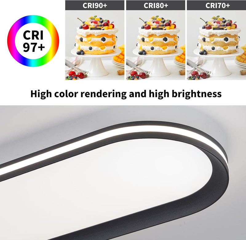 Dimmable Metal LED Ceiling Light Slim Edge
