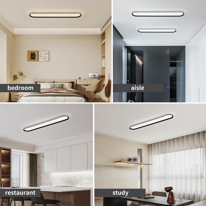 Dimmable Metal LED Ceiling Light Slim Edge