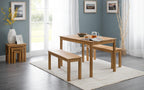 Dining Bench for 2 Solid Oak H45 X