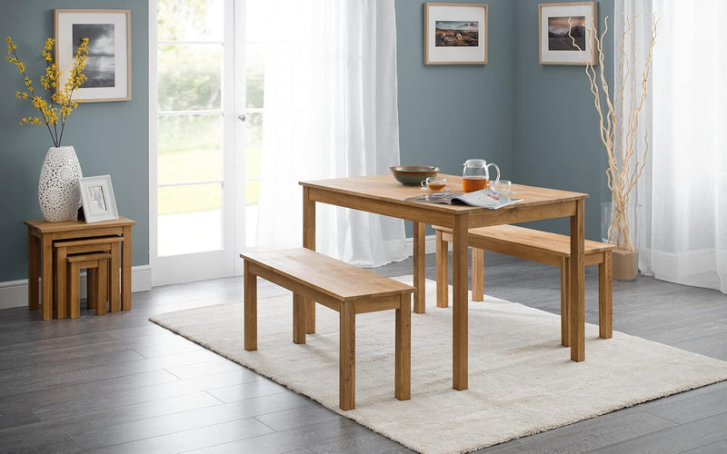 Dining Bench for 2 Solid Oak H45 X