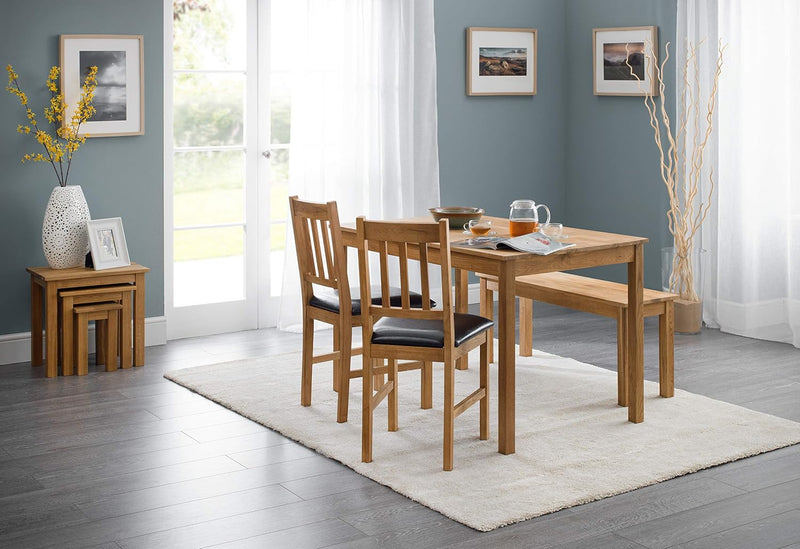 Dining Bench for 2 Solid Oak H45 X