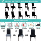 Dining Chair Covers Modern Elastic Stretch Protector (Set of 6)