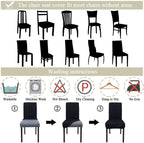 Dining Chair Covers Modern Elastic Stretch Protector (Set of 6)