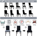 Dining Chair Covers Modern Elastic Stretch Protector (Set of 6)