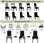 Dining Chair Covers Modern Elastic Stretch Protector (Set of 6)