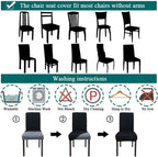Dining Chair Covers Modern Elastic Stretch Protector (Set of 6)