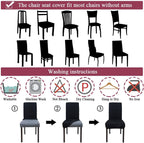 Dining Chair Covers Modern Elastic Stretch Protector (Set of 6)